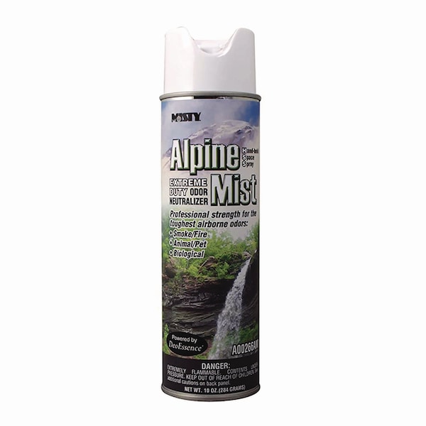Misty Hand-Held Odor Neutralizer, Alpine Mist, 10 oz Aerosol, PK12 - 1039394