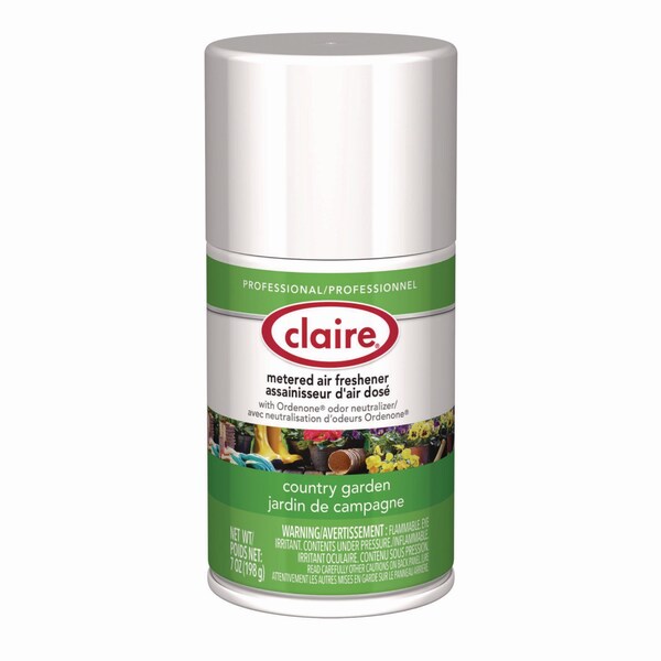 Claire Metered Air Freshener, Country Garden, 11 oz Aerosol Spray, 12PK - 1000003941