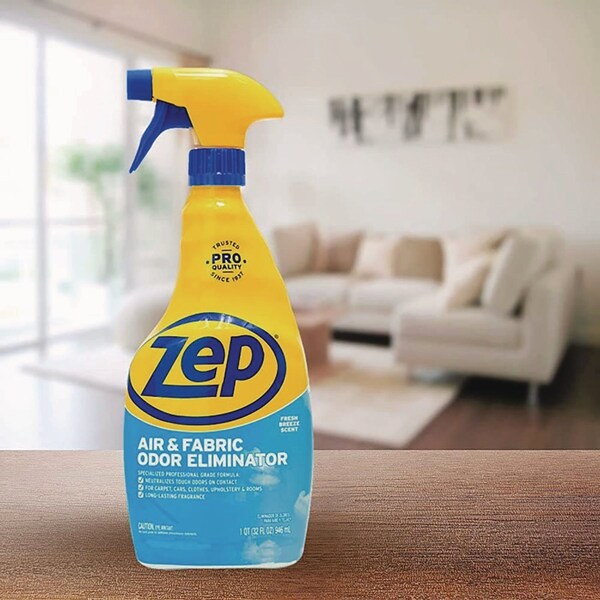 Zep Air and Fabric Odor Eliminator, Fresh Scent, 32 oz, PK12 - ZUAIR32