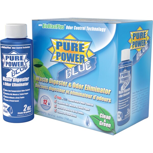 Valterra Valterra V23017 Pure Power Blue Waste Digester and Odor Eliminator - 4 oz., Pack of 6 - V23017