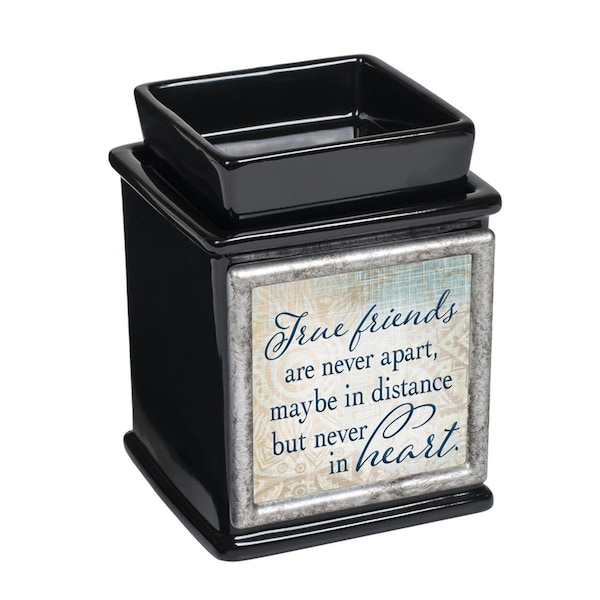 Dicksons True Friends Never Part in Heart Interchangeable Fragrance Wax or Essential Oil Warmers - Black - IW54BK