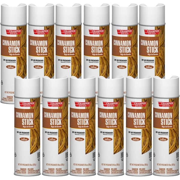 Chase Products Champion Sprayon dry air fresheners net 10 oz. Cinnamon Stick., 12PK - 5362