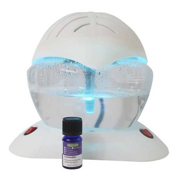 Ecogecko EcoGecko 75616-White Color Wheel Air Cleaner; Humidifier & Revitalizer with 12 LED 7 Color Lights - 75616-WHITE