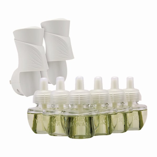 Air Wick Plug-in Scented Oil Starter Kit, Fresh Linen, 0.67 oz, 8PK - 62338-01914