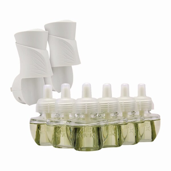 Air Wick Plug-in Scented Oil Starter Kit, Fresh Linen, 0.67 oz, 8PK - 62338-01914