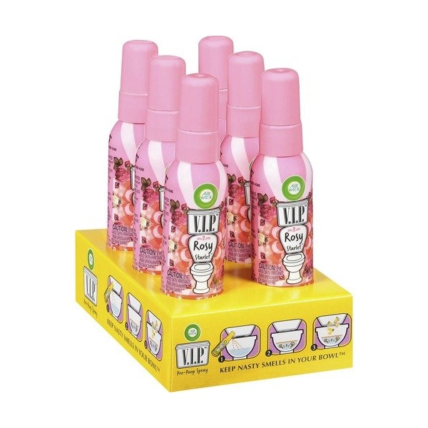 Air Wick Air Wick 96533, V.I.P. PRE-POOP TOILET SPRAY, ROSY STARLET, 1.85 OZ SPRAY BOTTLE, 6PK - RAC96533