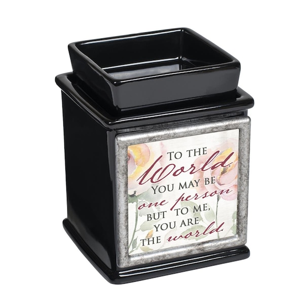 Dicksons To World You Maybe One Person Interchangeable Fragrance Wax or Essential Oil Warmers - Black - IW70BK