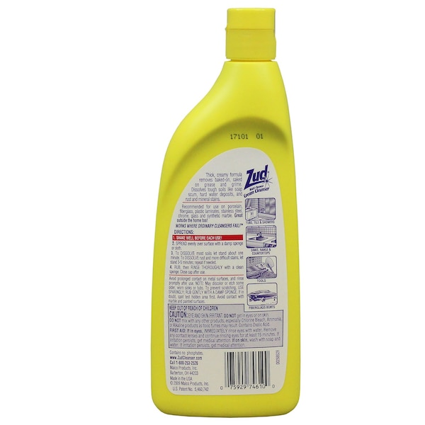Zud Zud Fresh Clean Scent Heavy Duty Cleaner 19 oz Cream - 530019