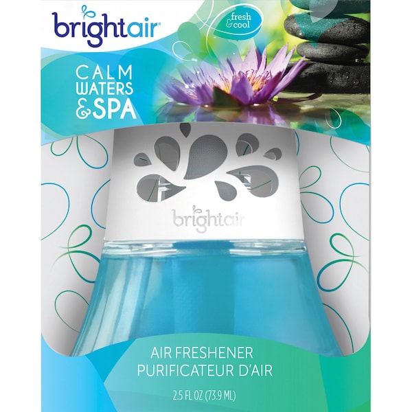 Bright Air Scented Oil Air Freshener, Calm Waters and Spa, Blue, 2.5 oz - 900115
