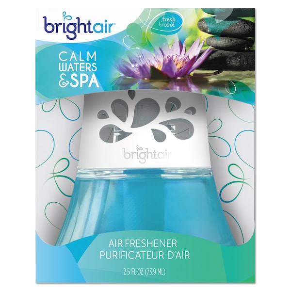 Bright Air Scented Oil Air Freshener, Calm Waters and Spa, Blue, 2.5 oz - 900115