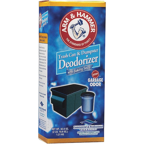 Arm & Hammer Trash Can & Dumpster Deodorizer w/Baking Soda, Powder, 42.6 oz, PK9 - 33200-84116