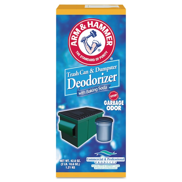 Arm & Hammer Trash Can & Dumpster Deodorizer w/Baking Soda, Powder, 42.6 oz, PK9 - 33200-84116