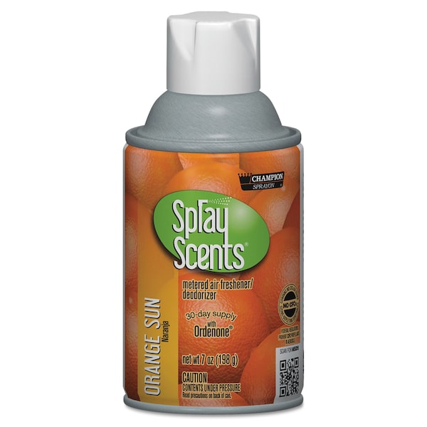 Chase Products SPRAYScents Metered Air Freshener Refill, Orange Sun, 7 oz Aerosol Spray, PK12 - CHA 5182