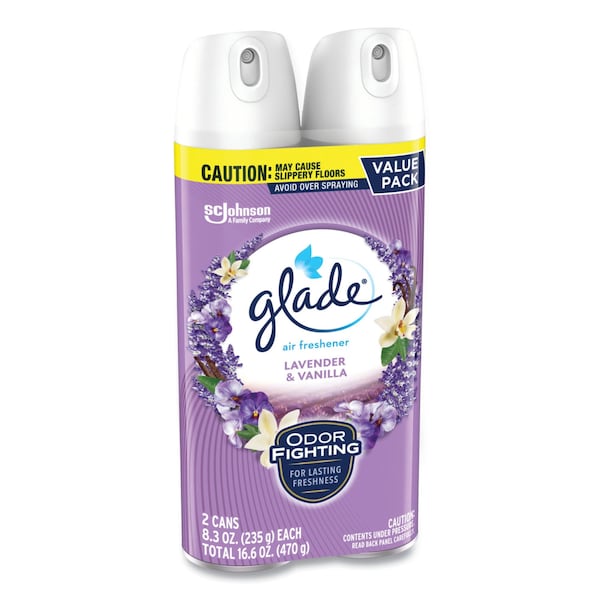 Glade Air Freshener, Lavender & Vanilla, Scent, 8.3 oz Aerosol Spray, 6PK - 357477