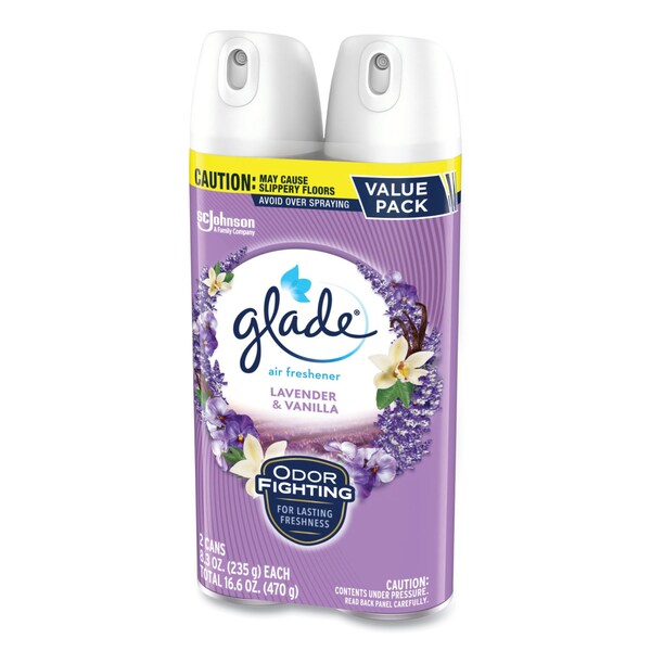 Glade Air Freshener, Lavender & Vanilla, Scent, 8.3 oz Aerosol Spray, 6PK - 357477