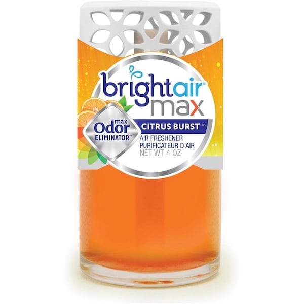 Bpg International 4 fl oz Bright Air Max Odor Eliminator Air Freshener - Citrus Burst - BRI900440CT
