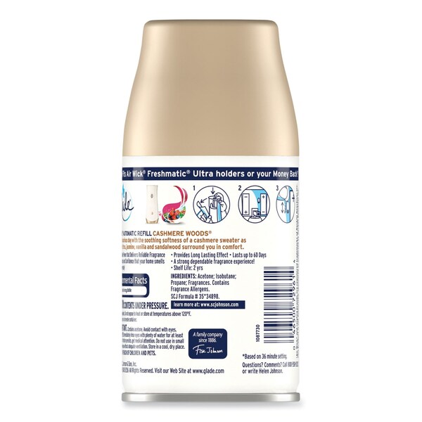 Glade Automatic Air Freshener, Cashmere Woods, 6.2 oz, 4PK - 375638