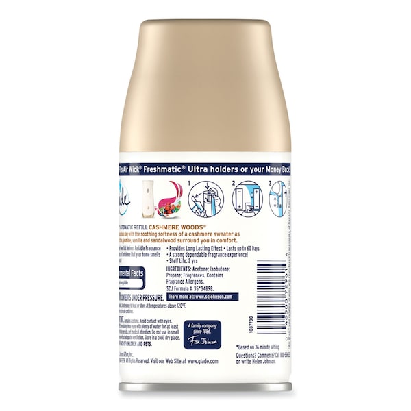 Glade Automatic Air Freshener, Cashmere Woods, 6.2 oz, 4PK - 375638