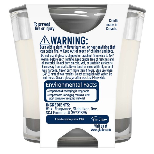 Glade Glade Sheer Vanilla Embrace Candle 3.4 oz., PK6 - 76959