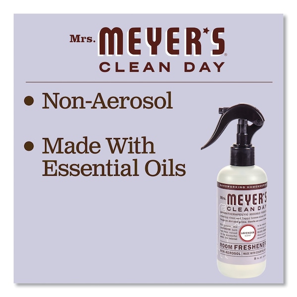 Mrs. Meyers Clean Day Clean Day Room Freshener, Lavender, 8 oz, Non-Aerosol Spray, PK6 - 670763
