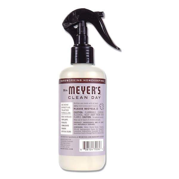 Mrs. Meyers Clean Day Clean Day Room Freshener, Lavender, 8 oz, Non-Aerosol Spray, PK6 - 670763