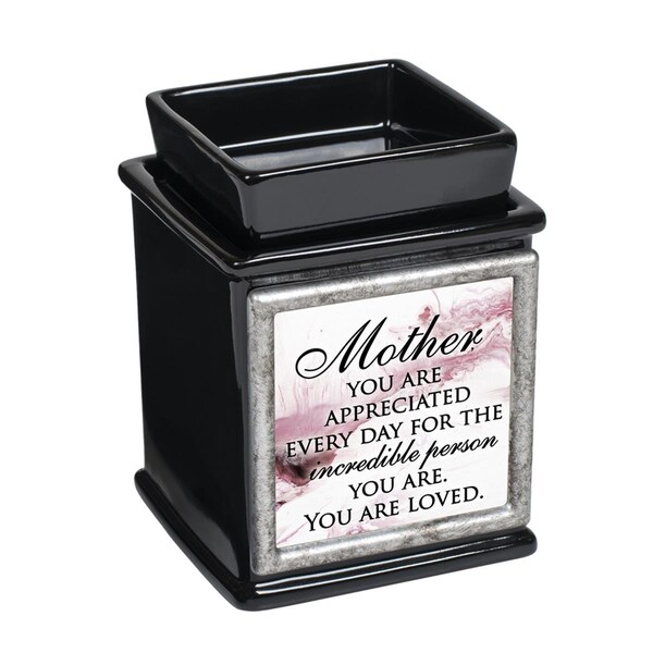 Dicksons Mother You are Appreciated Interchangeable Fragrance Wax or Essential Oil Warmers - Black - IW72BK