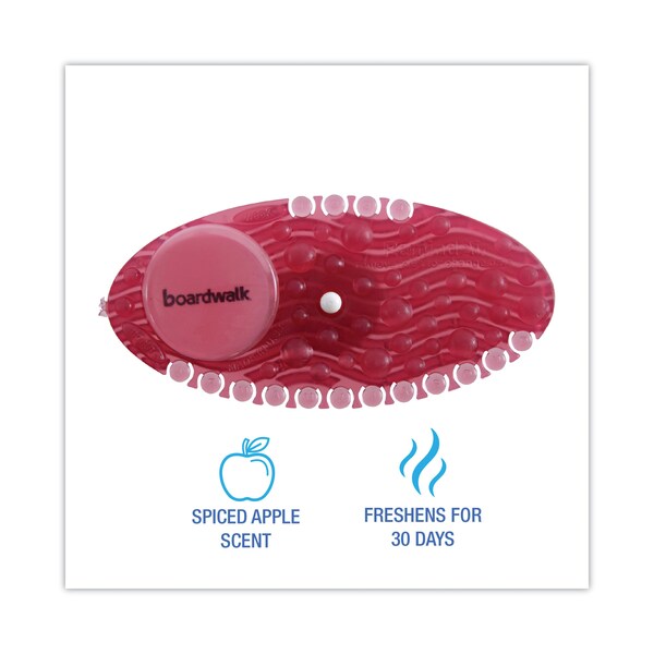 Boardwalk Curve Air Freshener, Spiced Apple, Solid, Red, PK10 - BWKCURVESAP