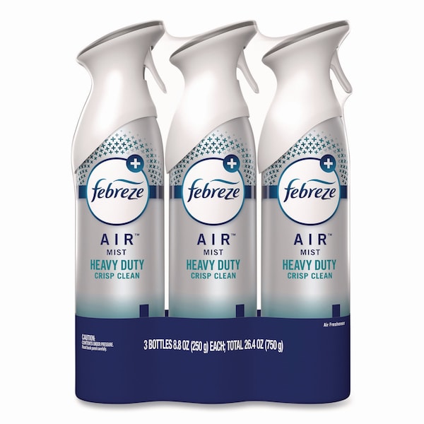 Febreze AIR, Heavy-Duty Crisp Clean, 8.8 oz Aerosol Spray, 3PK - 74601