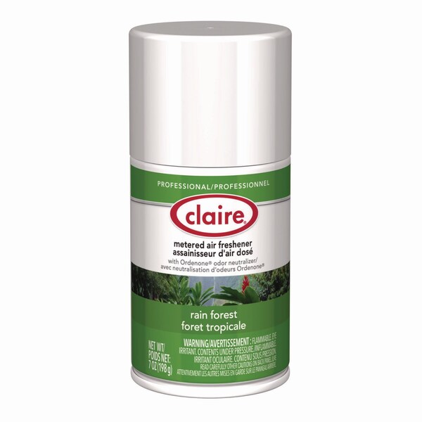 Claire Metered Air Freshener, Rain Forest, 11 oz Aerosol Spray, 12PK - 1000003943