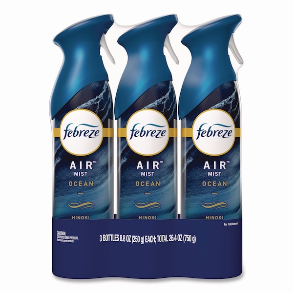 Febreze AIR, Ocean, 8.8 oz Aerosol Spray, 3PK - 43888