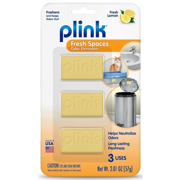 Plink PBF12T Bin Fresh Odor Eliminator, 2.01 oz, Tablet, Fresh Lemon - PFSPA12T