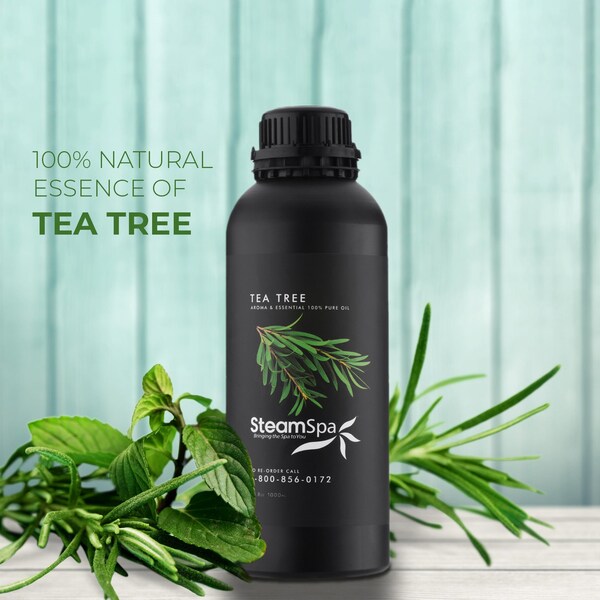 Steamspa 100% Natural Essence of Tea Tree 1000ml Aromatherapy Bottle - G-OILTEATREE1K