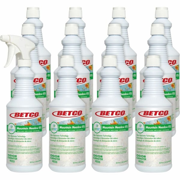 Betco Sentec Odor Eliminator, Mountain Meadow Scented, Ready-To-Use, 32 fl oz, 6PK - 40257000