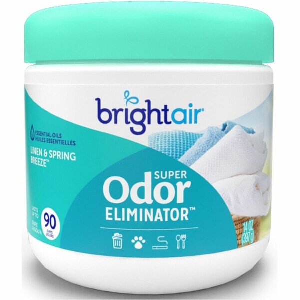 Bright Air Super Odor Eliminator, Linen & Spring Breeze Scented, 14 fl oz - 901046