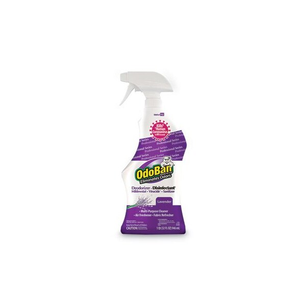 Clean Control OdoBan, RTU ODOR ELIMINATOR AND DISINFECTANT, LAVENDER, 32 OZ SPRAY BOTTLE, 12PK - 910162QC12