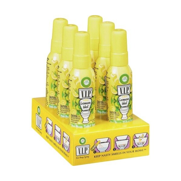 Air Wick Air Wick 96531, V.I.P. PRE-POOP TOILET SPRAY, LEMON IDOL, 1.85 OZ SPRAY BOTTLE, 6PK - RAC96531