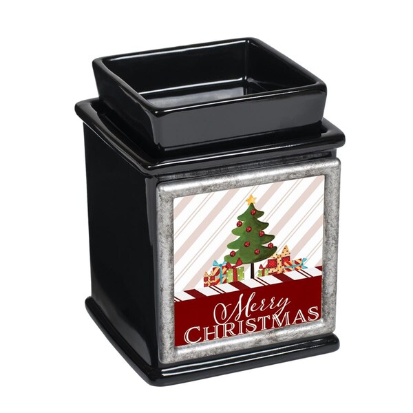 Dicksons Merry Chrismas Interchangeable Fragrance Wax or Essential Oil Warmers - Black - IWX3BK
