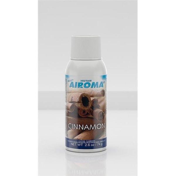 Vectair Systems Vectair Systems BAERO-08 Micro Airoma 30-Day Metered Aerosol Odour Control - Cinnamon; Case of 12 - MICRO-CINNAMON