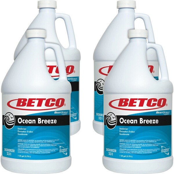 Betco Best Scent Ocean Breeze Deodorizer, 1 gal, 4PK - 2310400
