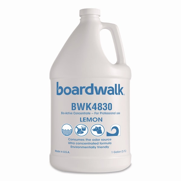 Boardwalk Odor Eliminator Enzyme Plus Concentrate, Lemon Scent, 1 gal Jug, 4PK - 105G-P-000I004M-22-21430