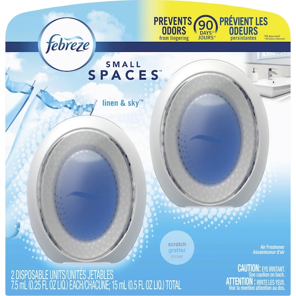 Febreze Air Freshener, Small Spaces, Linen&Sky, 25oz, , WE/BE, PK 2 - PGC55868