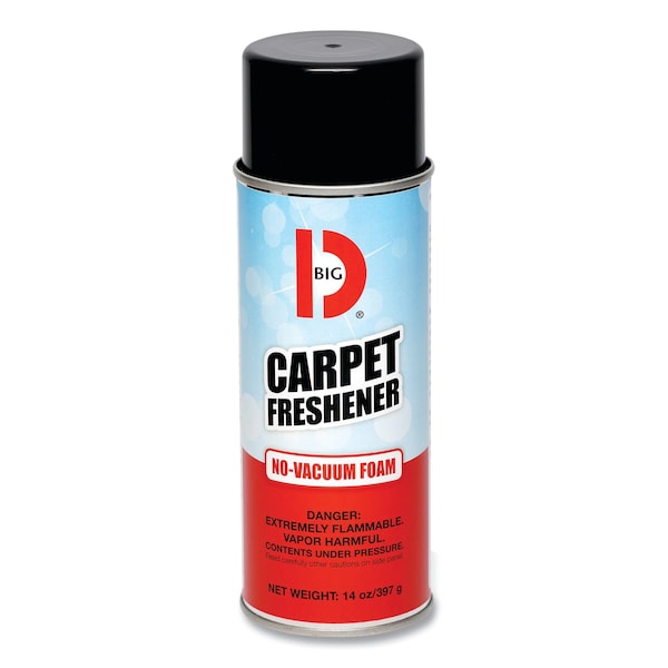 Big D No-Vacuum Carpet Freshener, Fresh Scent, 14 oz Aerosol, PK12 - 024100
