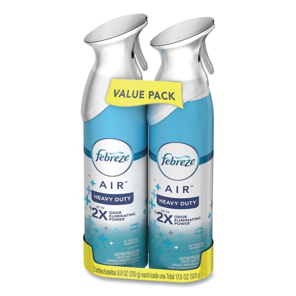 Febreze AIR, Crisp Clean, 8.8 oz Aerosol Spray, PK2, 2PK - 97806