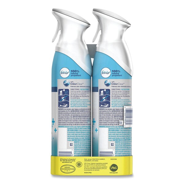 Febreze AIR, Crisp Clean, 8.8 oz Aerosol Spray, PK2, 2PK - 97806