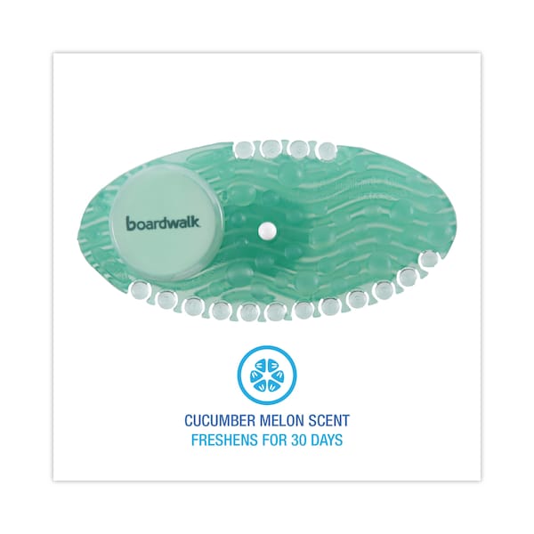 Boardwalk Curve Air Freshener, Cucumber Melon, Green, PK60 - BWKCURVECMECT