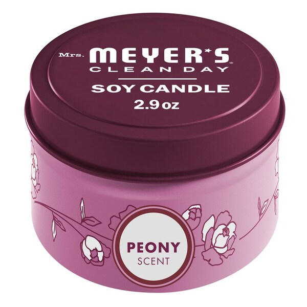 Scrubbing Bubbles Mrs. Meyer's Clean Day White Peony Scent Tin Candle 2.9 oz - 11456