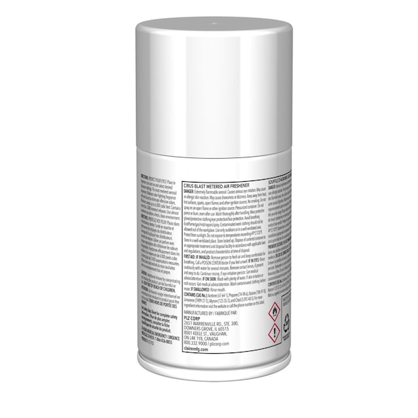 Claire Metered Air Freshener, 7 oz Aerosol Spray, Citrus Blast, 12PK - 1000003940