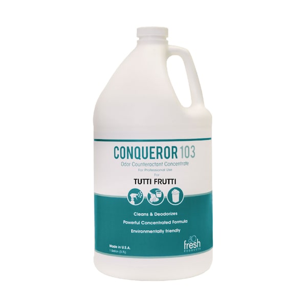 Fresh Products Conqueror 103 Odor Counteractant Concentrate, Tutti-Frutti, 1 gal, PK4 - FRS 1-WB-TU