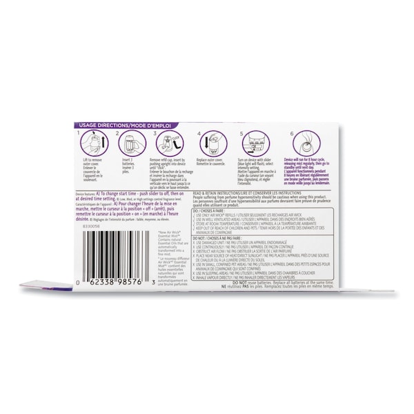 Air Wick Essential Mist Starter Kit, Lavender and Almond Blossom, 0.67 oz Bottle - 62338-98576