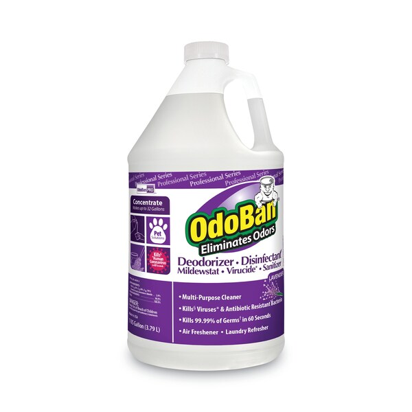 Odoban Concentrate Odor Eliminator and Disinfectant, Lavender, 1 gal, PK4 - CCC 911162-G4